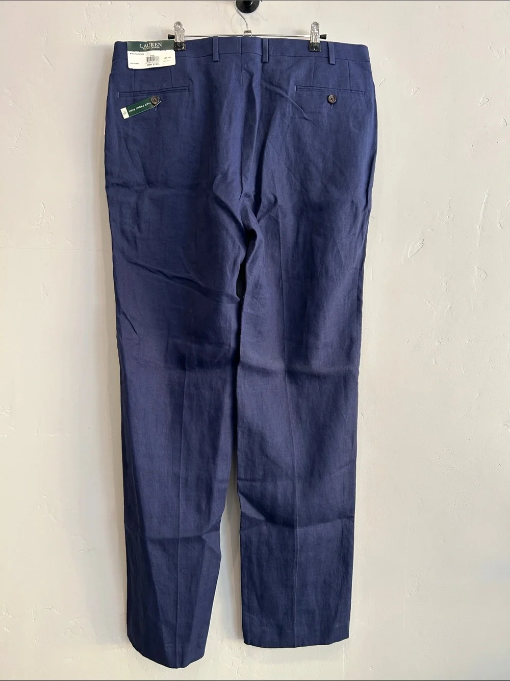 NWT Lauren Ralph Lauren Linen Flat Front Pant